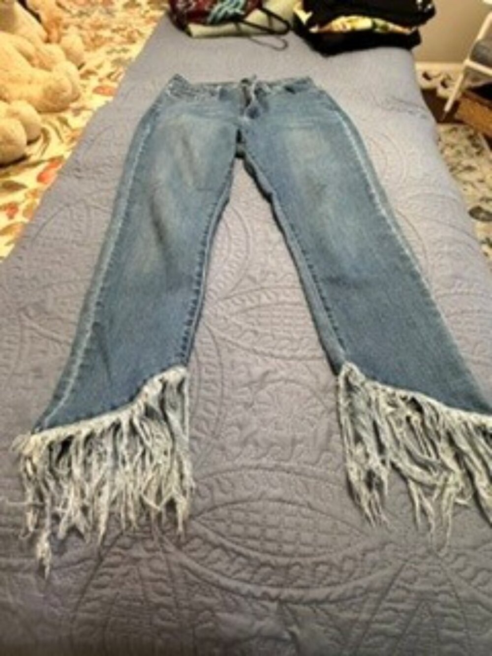Just Black Denim Fringe Jeans